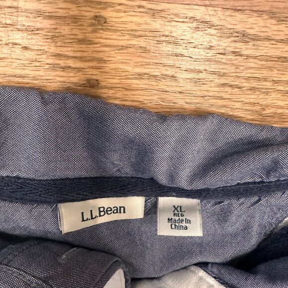 L.L. Bean Women’s Polo Shirt Size XL Striped Long Sleeve Nautical Preppy Coastal - Picture 4 of 8